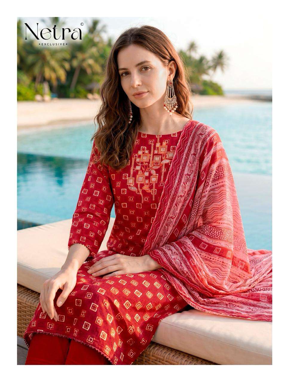 Netra Toshika Pure Cotton Digital Print Dress Material - Amrah Wholesale