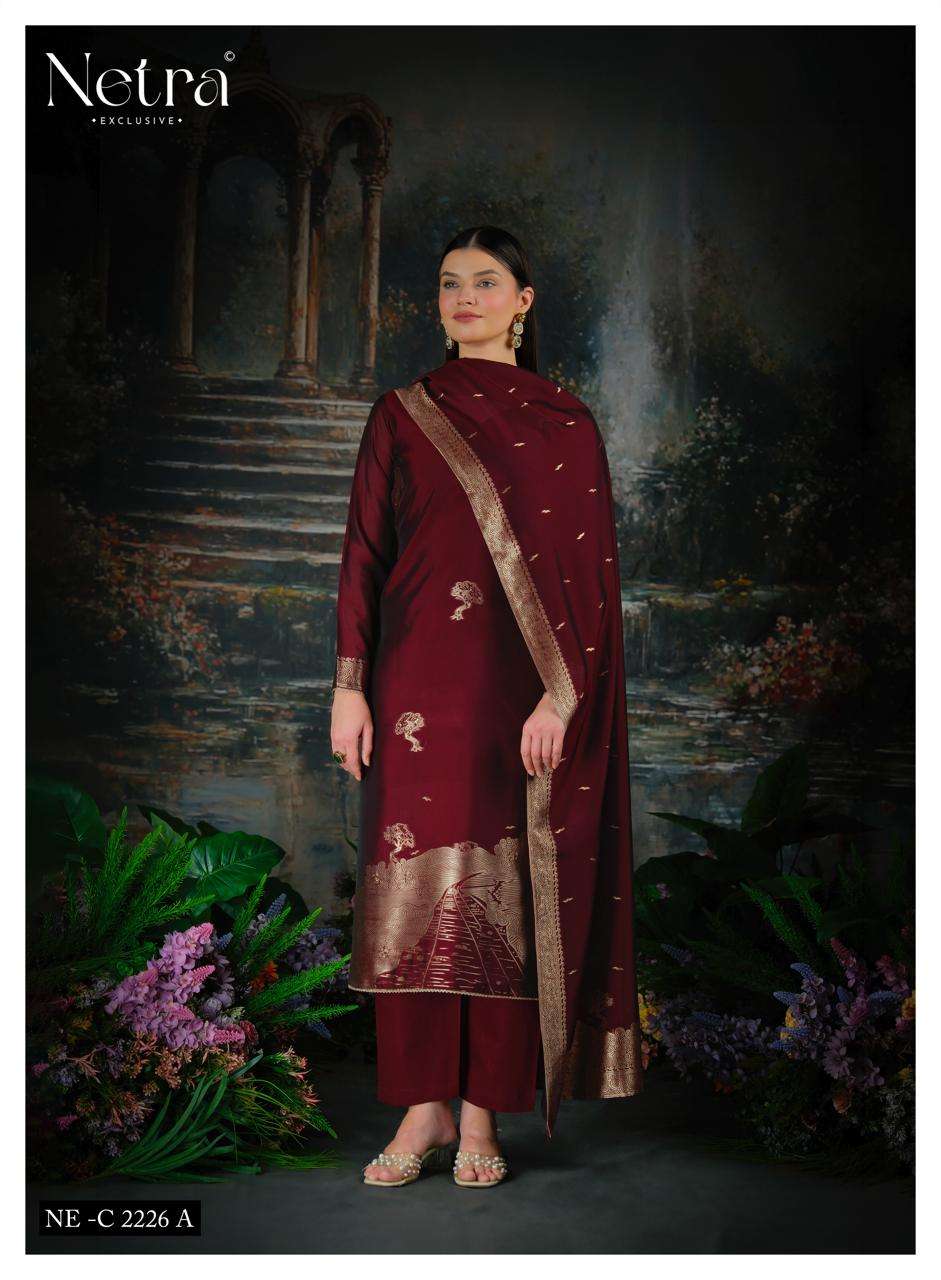 Netra Trinay Vol 2 Premium Viscose Silk Jacquard Salwar Suit