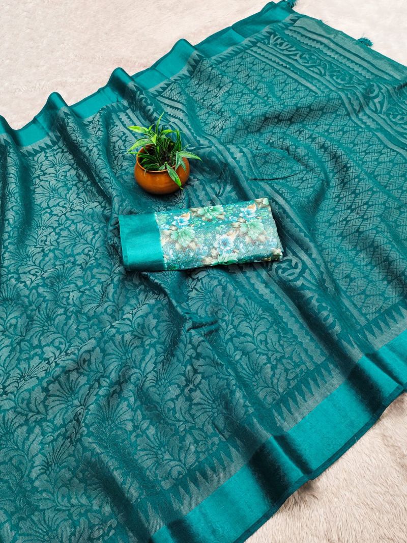 Niharika Designer Cotton Silk Satin Zari Border Saree