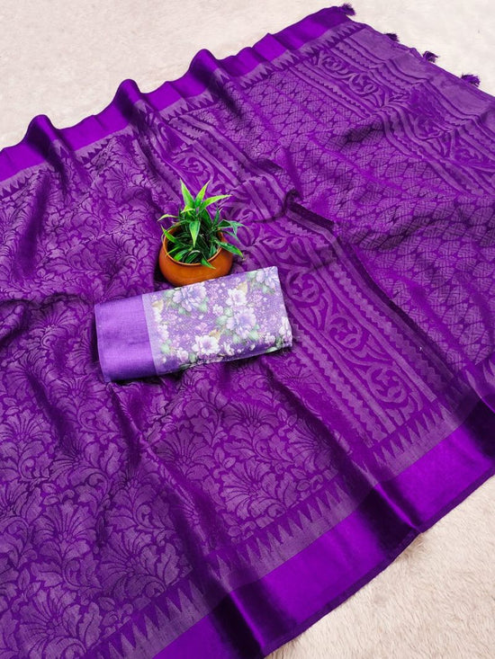 Niharika Designer Cotton Silk Satin Zari Border Saree