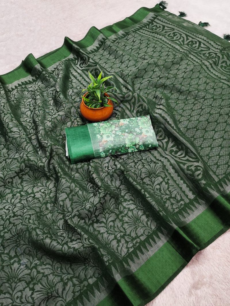 Niharika Designer Cotton Silk Satin Zari Border Saree