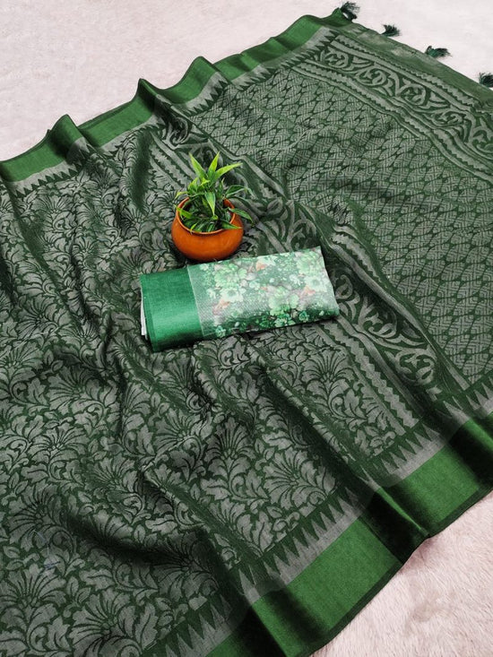 Niharika Designer Cotton Silk Satin Zari Border Saree
