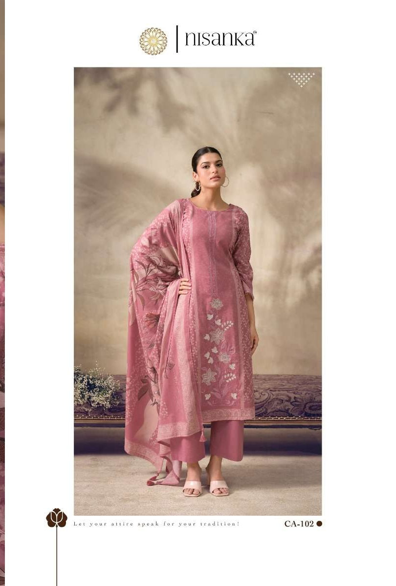 Nisanka Cashmere Vol-7 Viscose Lawn Printed Office Wear Salwar Suit