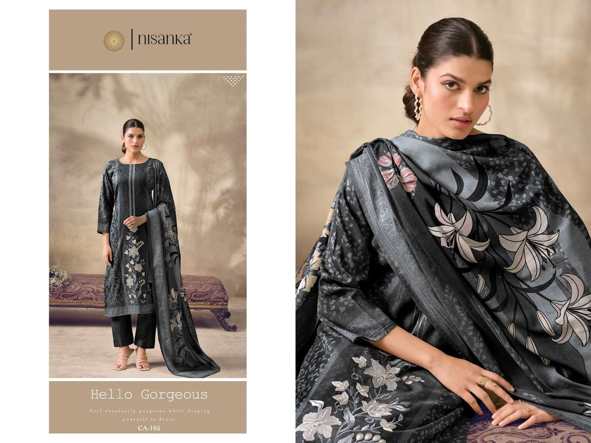 Nisanka Cashmere Vol-7 Viscose Lawn Printed Office Wear Salwar Suit