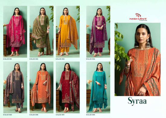 Nishant Fashion Syraa Jam Silk Dress Material - Amrah Wholesale