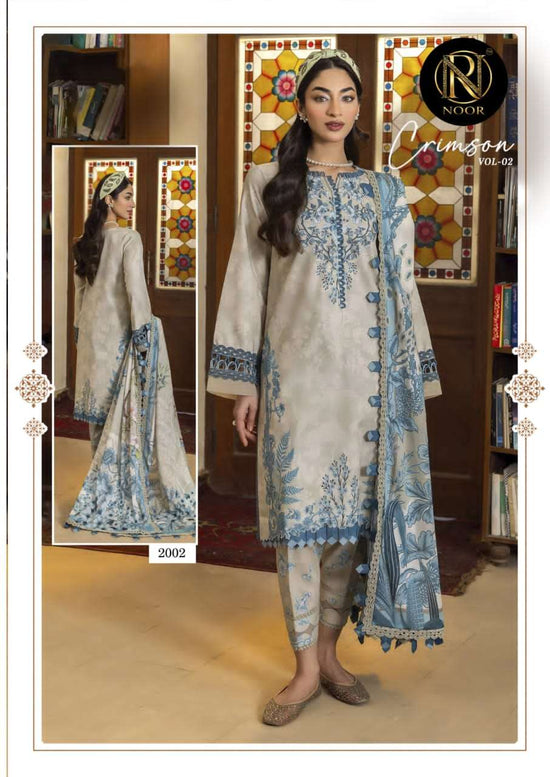 Noor Crimson Vol 2 Pure Heavy Lawn Cotton Dress Material