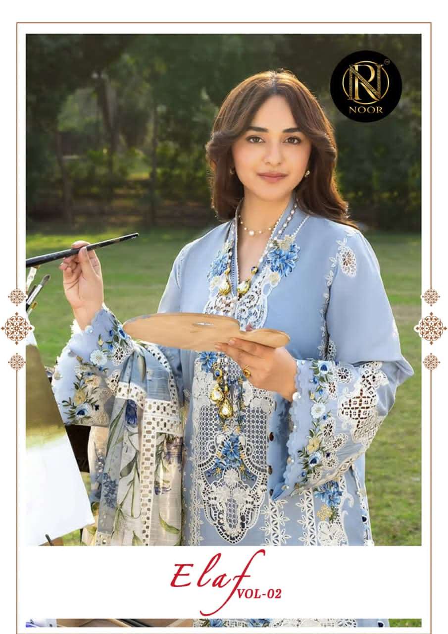 Noor Elaf Vol 2 Pure Heavy Lawn Cotton Pakistani Suit