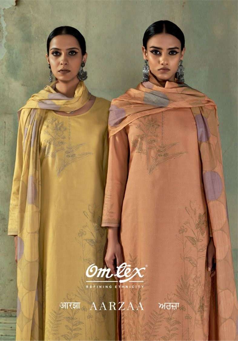 Omtex Aarzaa Premium Lawn Cotton Dress Material - Amrah Wholesale