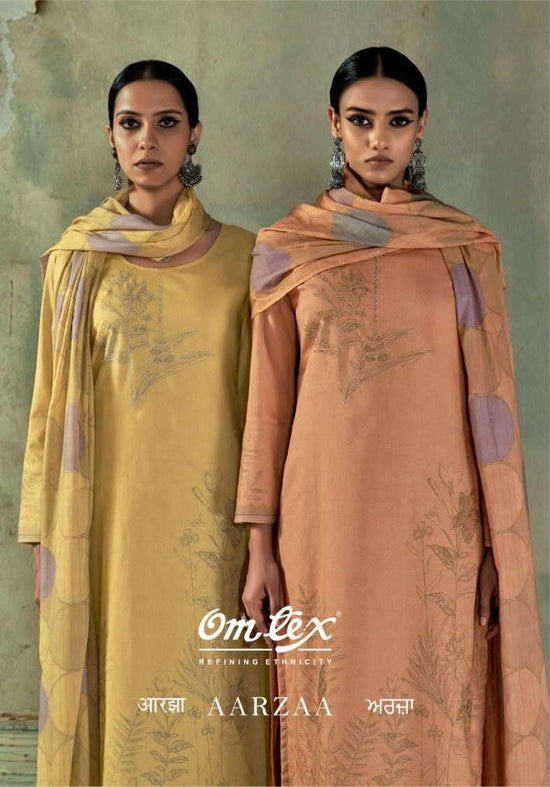 Omtex Aarzaa Premium Lawn Cotton Dress Material - Amrah Wholesale