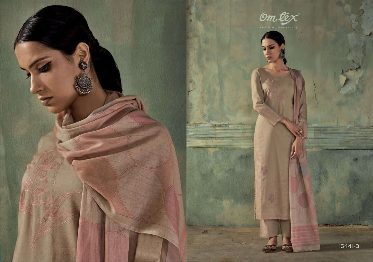 Omtex Aarzaa Premium Lawn Cotton Dress Material - Amrah Wholesale