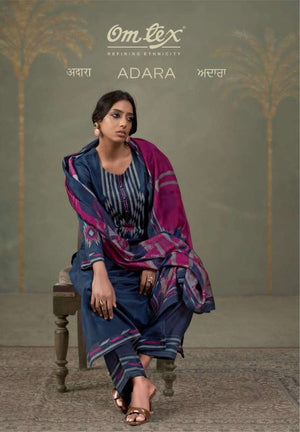 Omtex Adara Muslin Silk Applique Work Dress Material Wholesale Catalogue - Amrah Wholesale