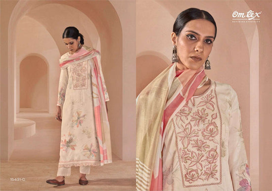 Omtex Afseen Muslin Silk Dress Material - Amrah Wholesale