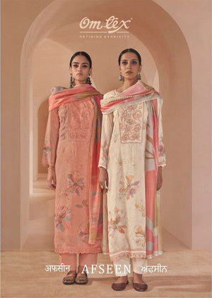 Omtex Afseen Muslin Silk Dress Material - Amrah Wholesale
