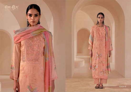 Omtex Afseen Muslin Silk Dress Material - Amrah Wholesale