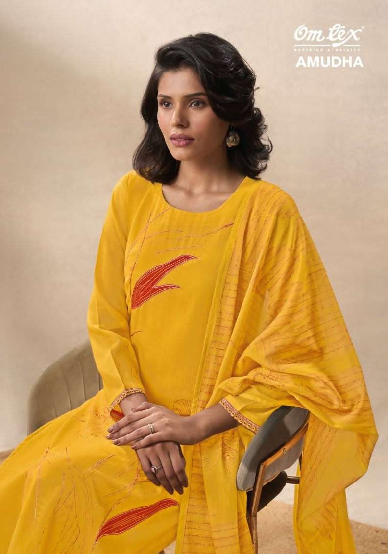 Omtex Amudha Dress Material Wholesale Catalogue - Amrah Wholesale