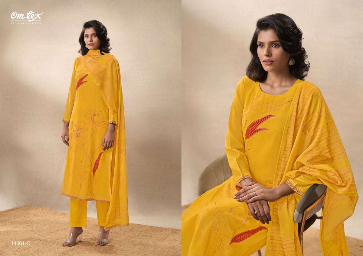 Omtex Amudha Dress Material Wholesale Catalogue - Amrah Wholesale
