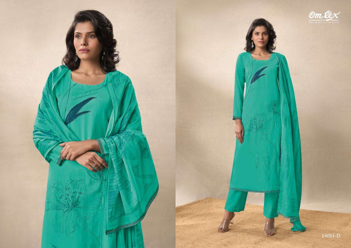 Omtex Amudha Dress Material Wholesale Catalogue - Amrah Wholesale