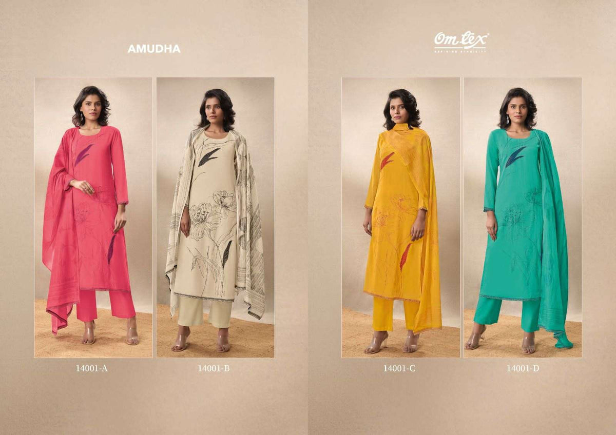 Omtex Amudha Dress Material Wholesale Catalogue - Amrah Wholesale