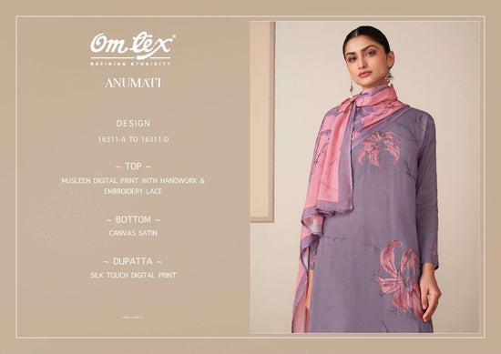 Omtex Anumati Muslin Digital Print Dress Material