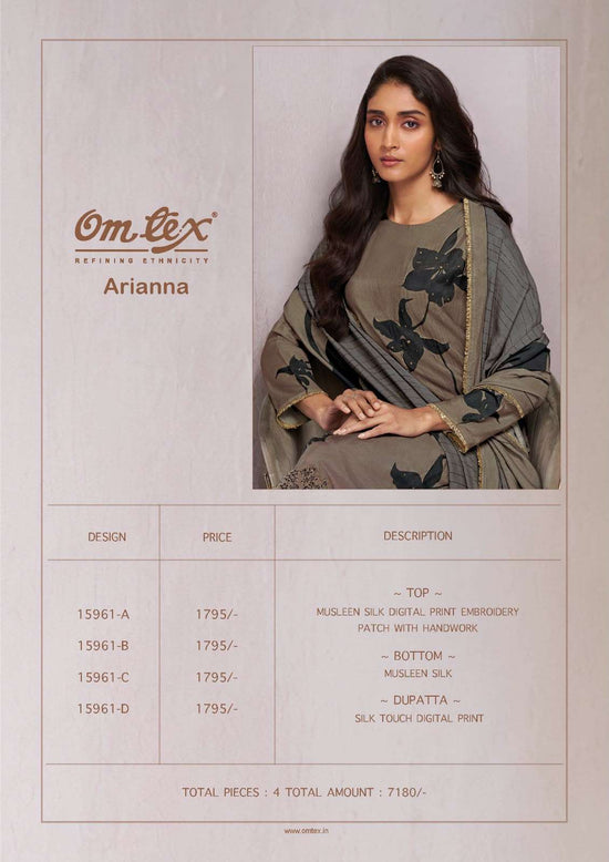 Omtex Arianna Muslin Silk Dress Material