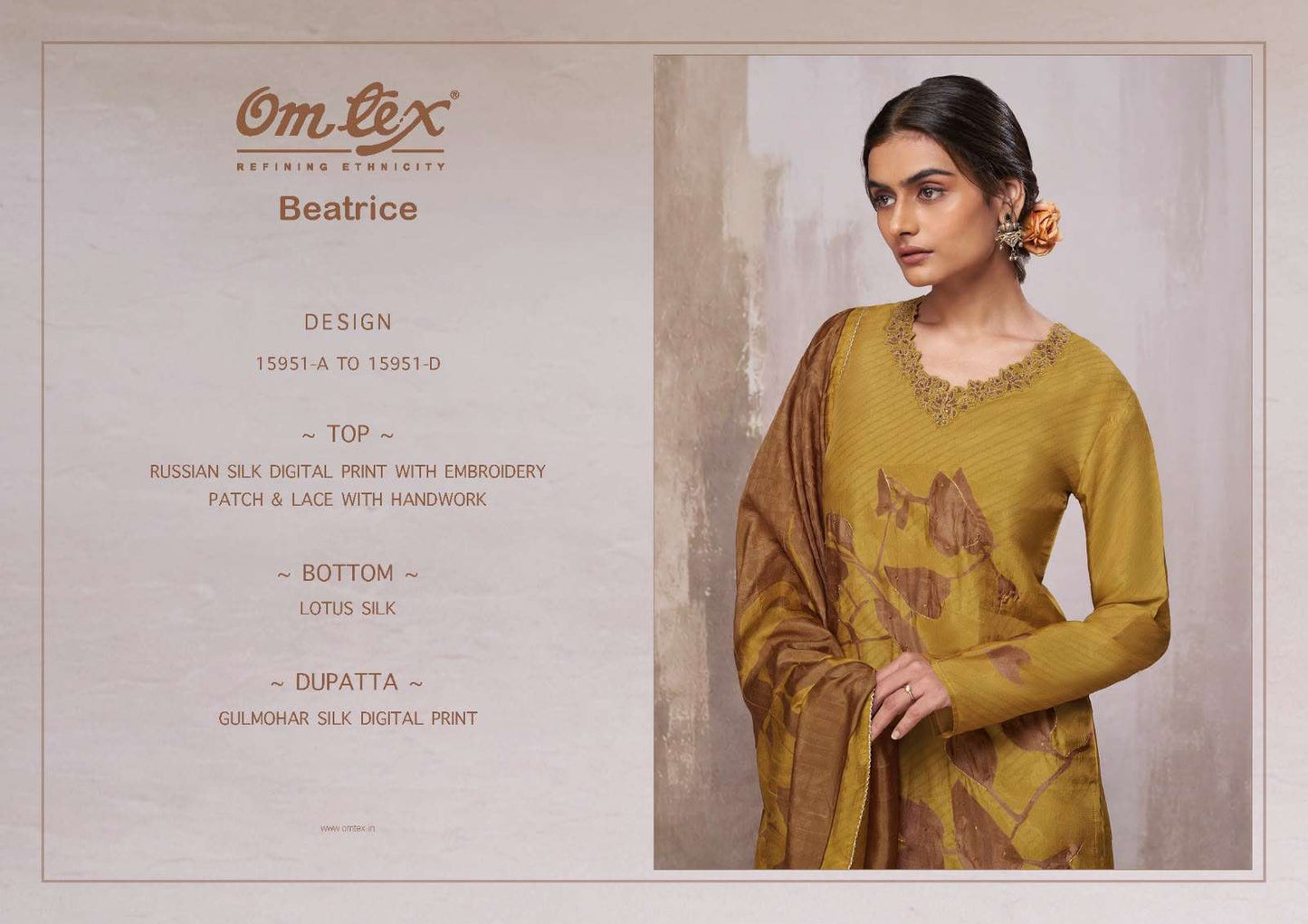 Omtex Beatrice Russian Silk Dress Material