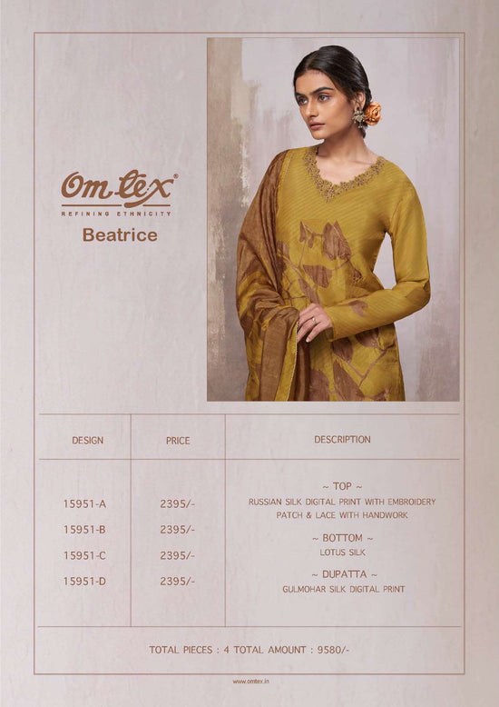 Omtex Beatrice Russian Silk Dress Material