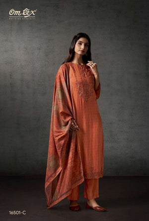 Omtex Bhavika Dutch Silk Digital Print Embroidered Suit