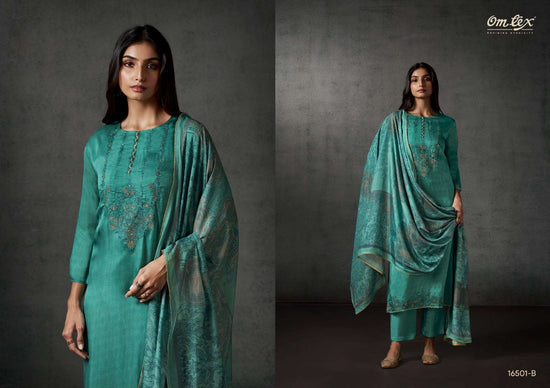 Omtex Bhavika Dutch Silk Digital Print Embroidered Suit