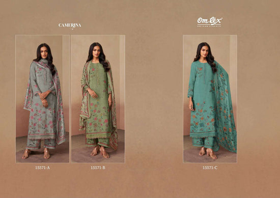 Omtex Camerina Muslin Digital Print Dress Material - Amrah Wholesale