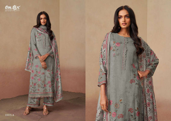 Omtex Camerina Premium Muslin Digital Printed Dress Material - Amrah Wholesale