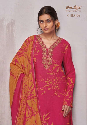 Omtex Chiara Radiant Silk Dress Material - Amrah Wholesale