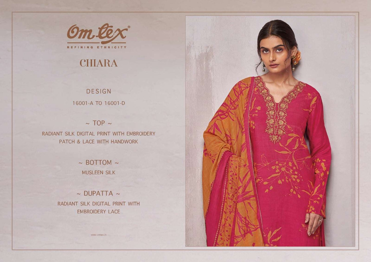 Omtex Chiara Radiant Silk Dress Material