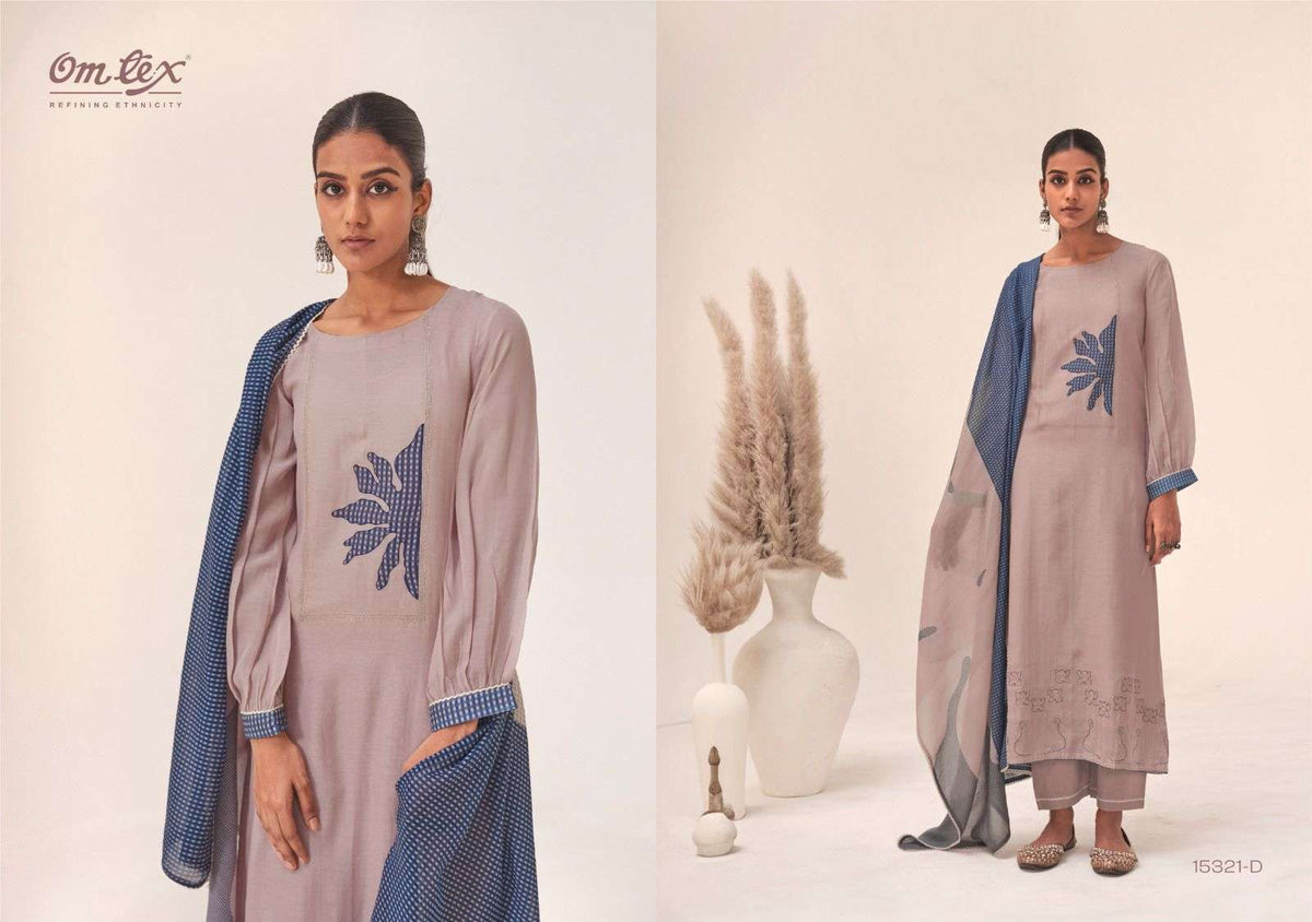 Omtex Elaya Mal Chanderi Dress Material - Amrah Wholesale
