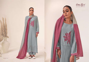 Omtex Elaya Mal Chanderi Dress Material - Amrah Wholesale