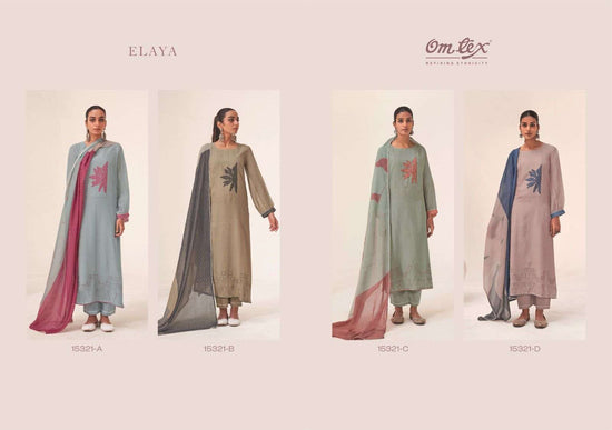 Omtex Elaya Mal Chanderi Dress Material - Amrah Wholesale