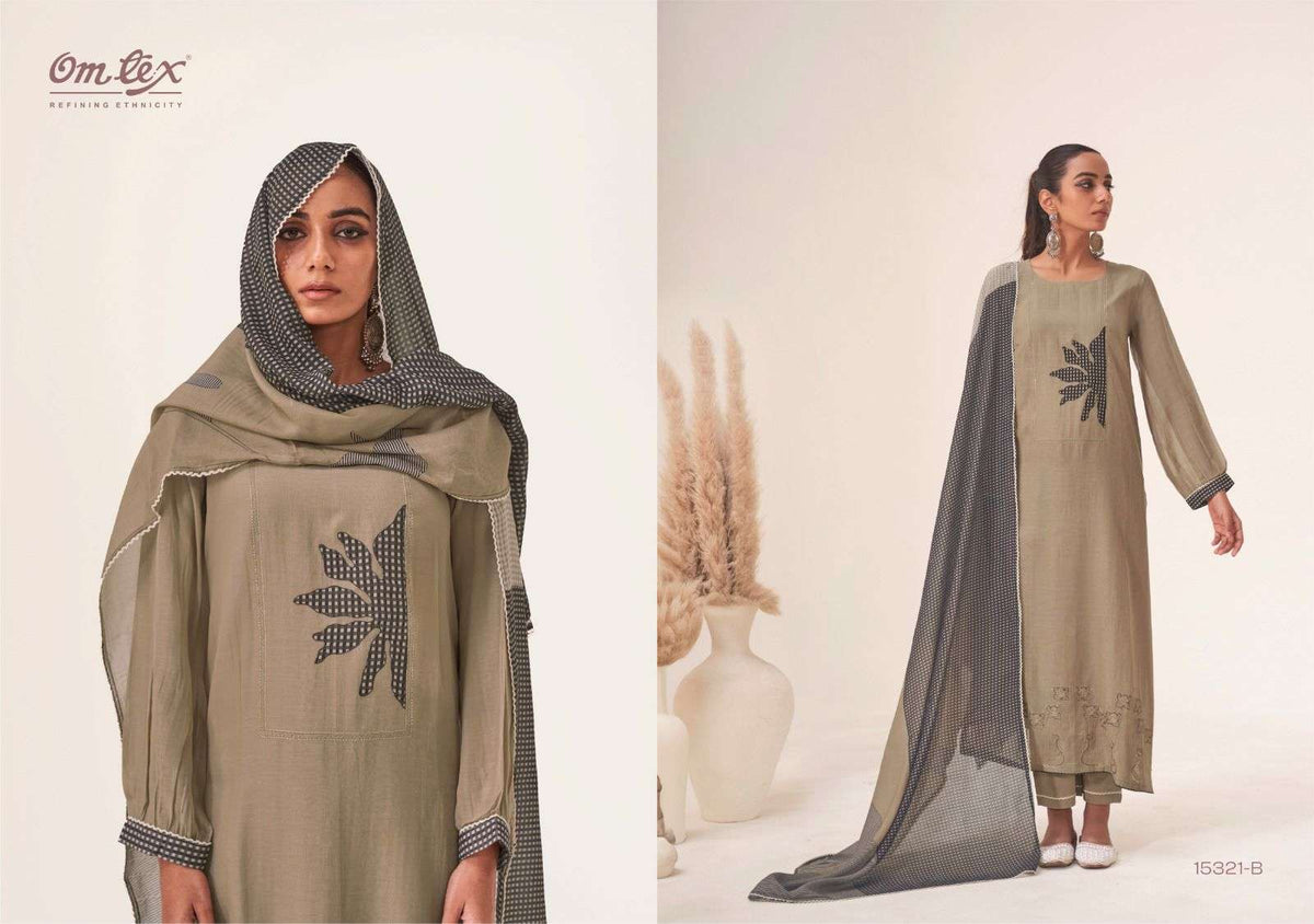 Omtex Elaya Mal Chanderi Dress Material - Amrah Wholesale