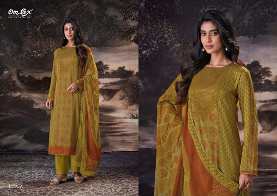 Omtex Evelynn Premium Muslin Silk Digital Print Dress Material - Amrah Wholesale