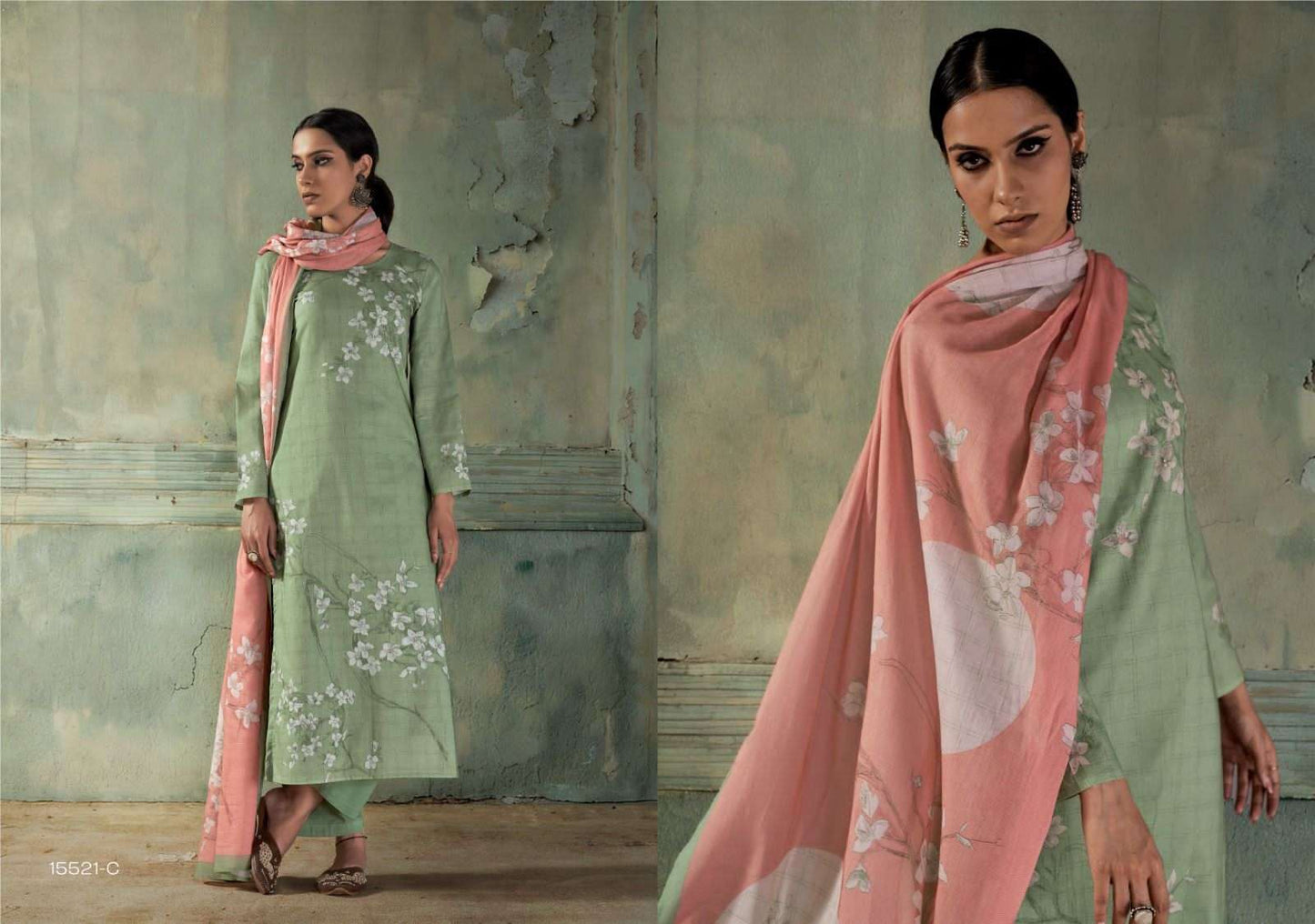Omtex Falak Premium Lawn Cotton Dress Material - Amrah Wholesale