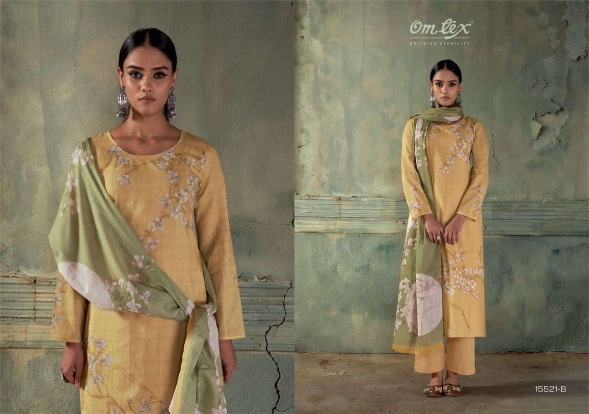 Omtex Falak Premium Lawn Cotton Dress Material - Amrah Wholesale