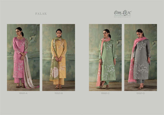 Omtex Falak Premium Lawn Cotton Dress Material - Amrah Wholesale