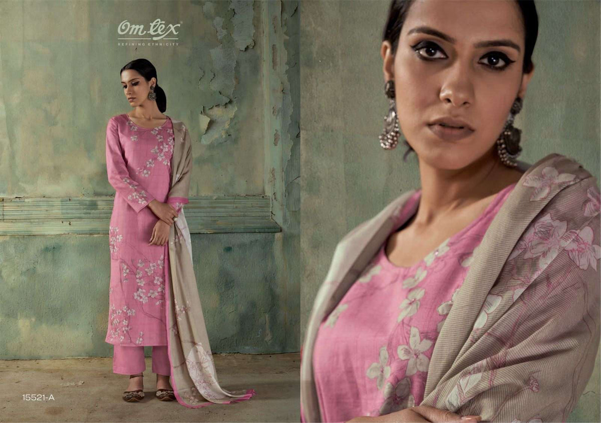 Omtex Falak Premium Lawn Cotton Dress Material - Amrah Wholesale