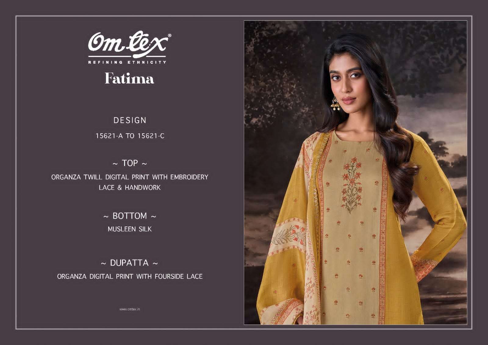 Omtex Fatima Premium Organza Twill Dress Material