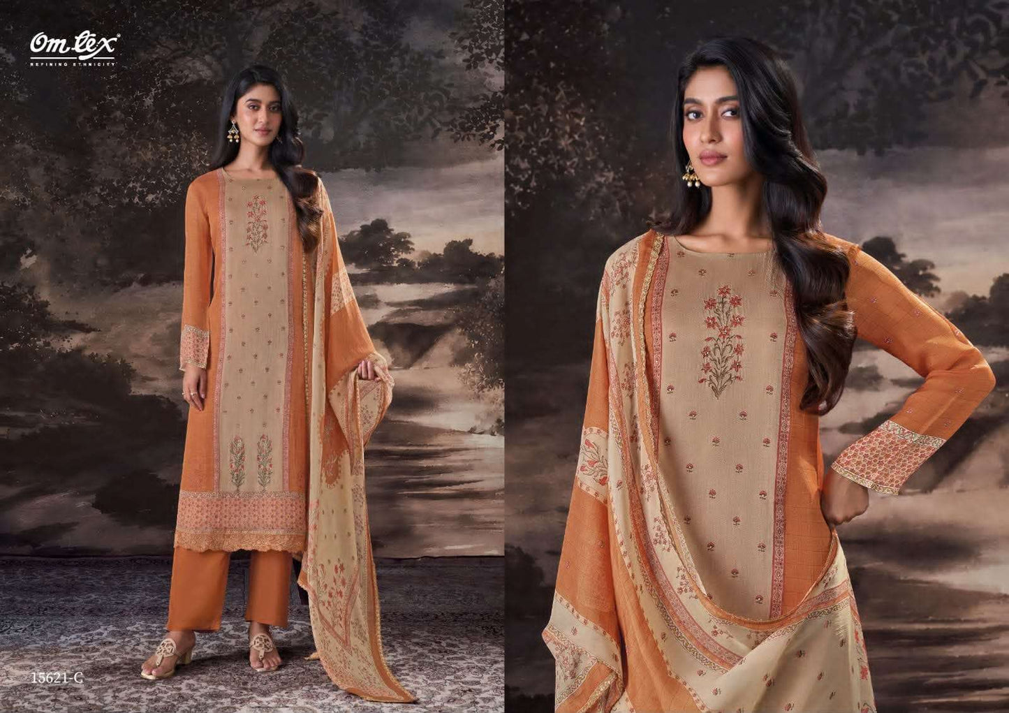 Omtex Fatima Premium Organza Twill Dress Material