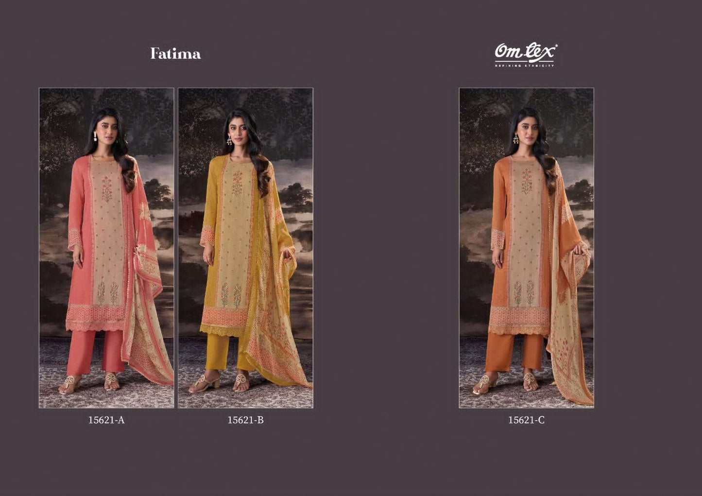 Omtex Fatima Premium Organza Twill Dress Material