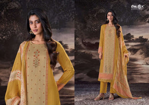 Omtex Fatima Premium Organza Twill Dress Material - Amrah Wholesale