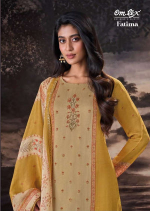 Omtex Fatima Premium Organza Twill Dress Material - Amrah Wholesale