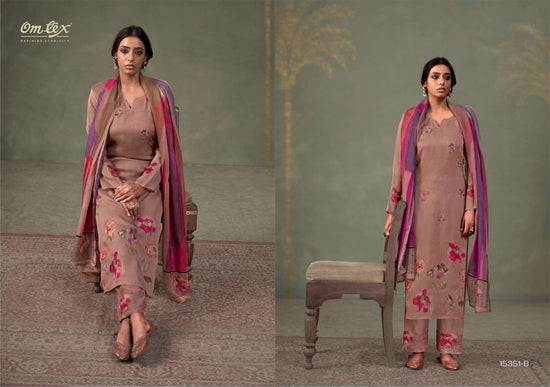 Omtex Ferisha Premium Organza Twill Applique Work Ladies Suit