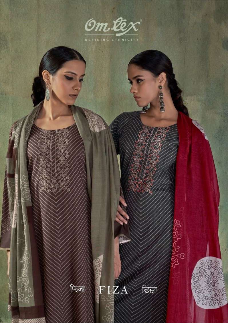 Omtex Fiza Premium Lawn Cotton Dress Material - Amrah Wholesale