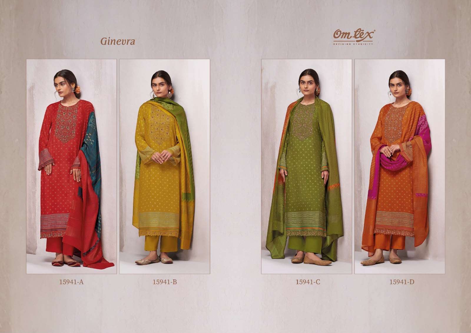 Omtex Ginevra Muslin Silk Dress Material