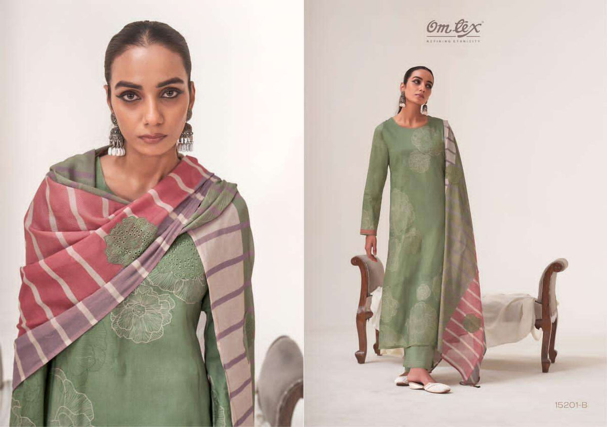 Omtex Gulkari Dress Material Wholesale Catalogue - Amrah Wholesale